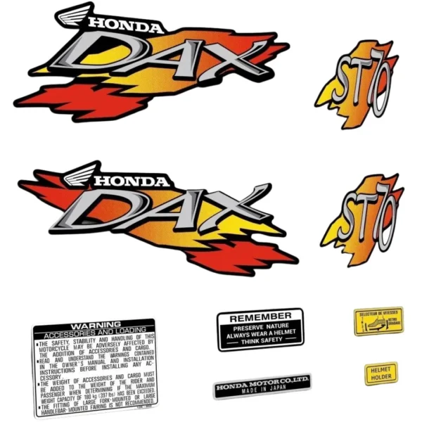 Graphics decals for honda dax