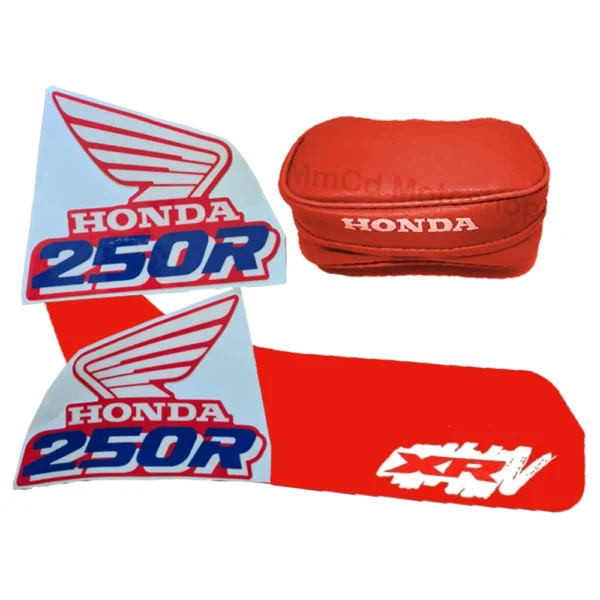 Kit Seat cover Graphics decals and Rear fender bag for Honda XR 250 XR250R 1990