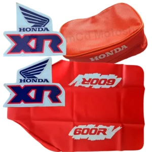 Kit Graphic decals Seat cover and Rear fender bag for Honda XR600 1991