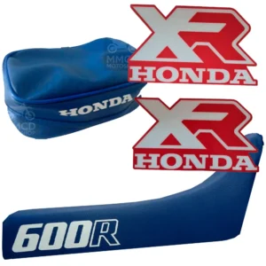 Kit Seat cover Rear fender bag and Graphics decals for Honda XR600 1985