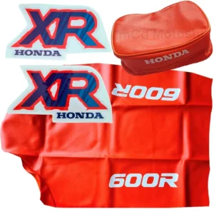 Kit Graphics decals Seat cover and Rear fender bag for Honda XR600 1992