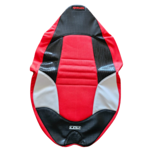 Seat Cover for Yamaha YFZ450R: Red, White, and Carbon